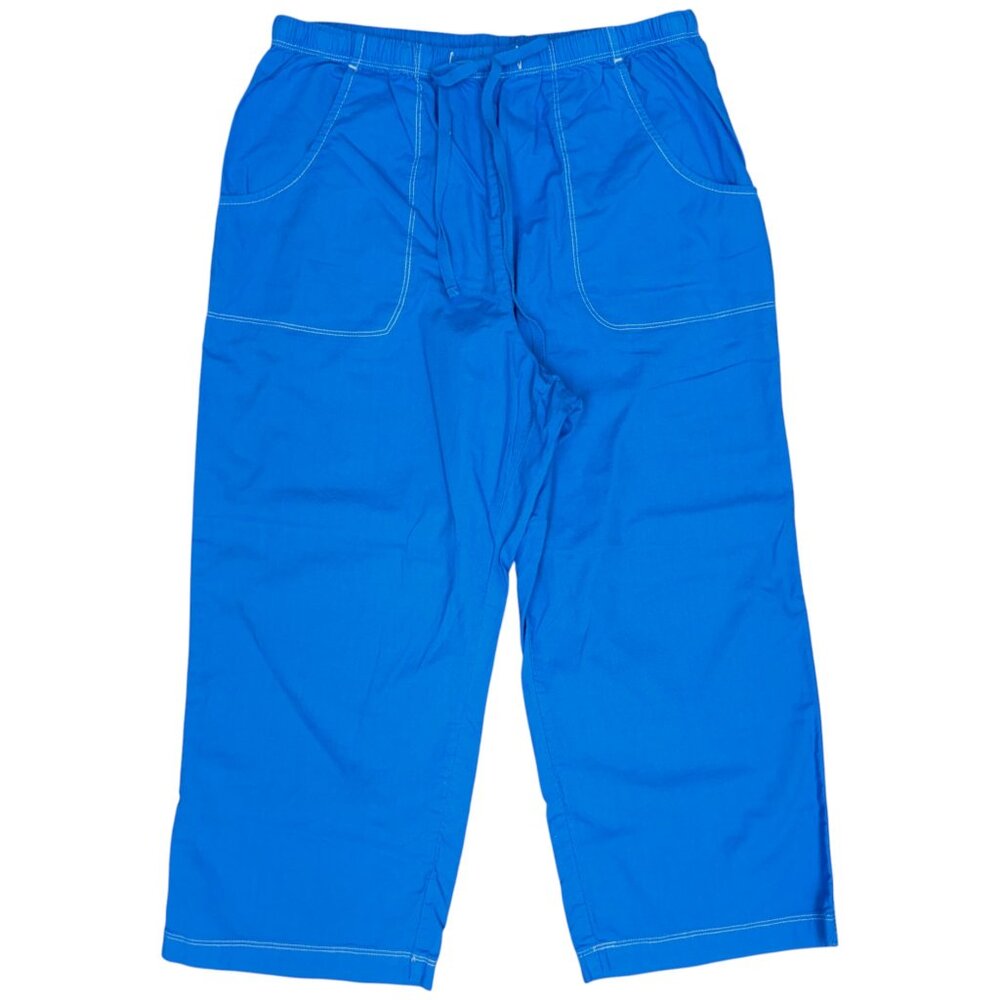 EUC Women's FRESH PRODUCE Topstitch Sheeting Capri Pants | Size M